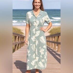 Brand New-O'Neill Claire Tropical Short Sleeve Sundress